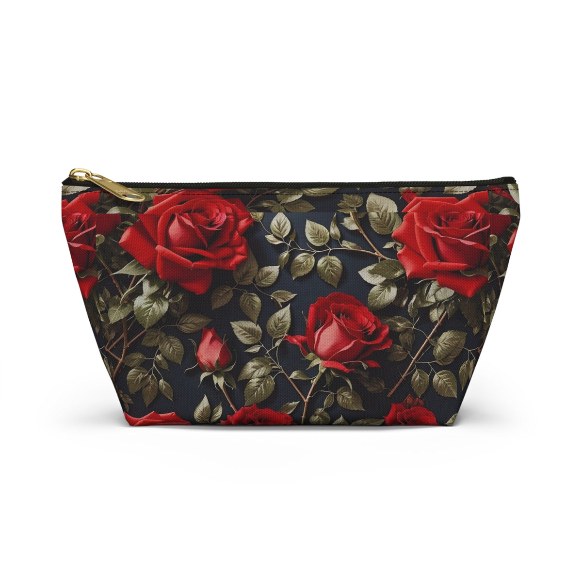 Elegant Floral Accessory Pouch | Makeup Bag, Travel Organizer, Gift for Her, Rose Design, Toiletry Case, Cosmetic Pouch