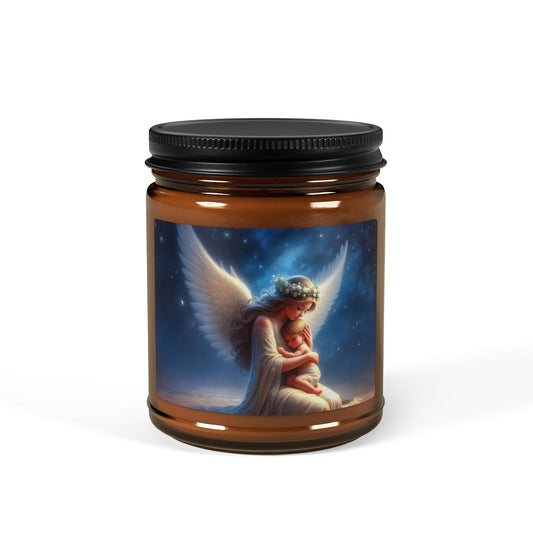 Angel of Comfort Soy Candle — Amber Jar Scented Candle (Memorial & Relaxation)