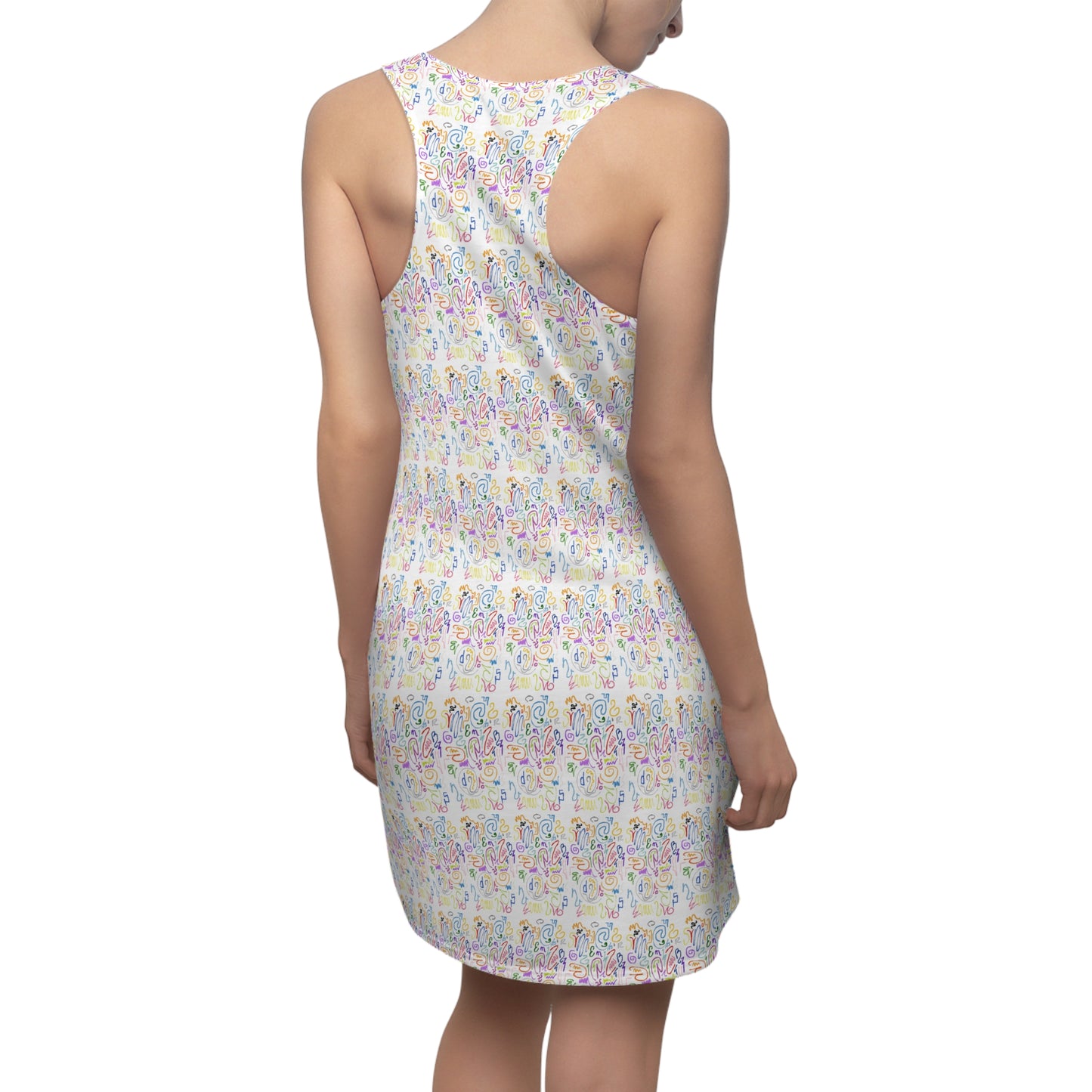 Colorful Floral Women's Racerback Dress - Perfect for Summer, Vacation, Parties, Festivals, Everyday Wear