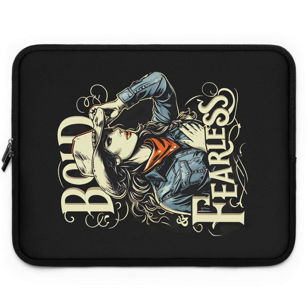 Bold & Fearless Laptop Sleeve - Western Decor, Cowgirl Gift, Tech Organizer, Stylish Sleeve, Unique Laptop Case
