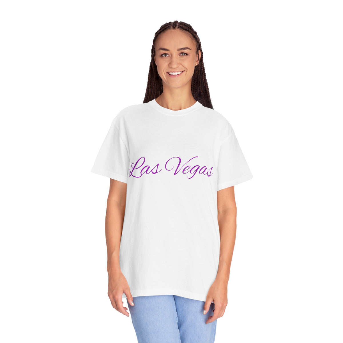 Las Vegas Floral Unisex Garment-Dyed T-Shirt | Vacation Tee, Travel Shirt, Summer Outfit, Gift for Travelers, Retro Las Vegas Design
