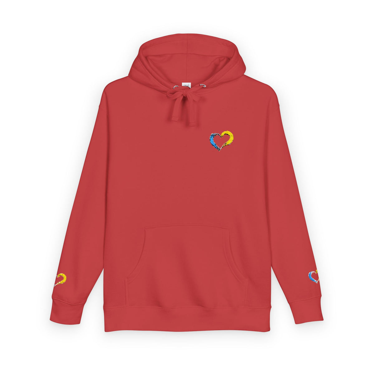 Colorful Heart Unisex Fleece Hoodie | Cozy Gift for Friends, Valentine's Day, Anniversary, Casual Wear, Spring Fashion