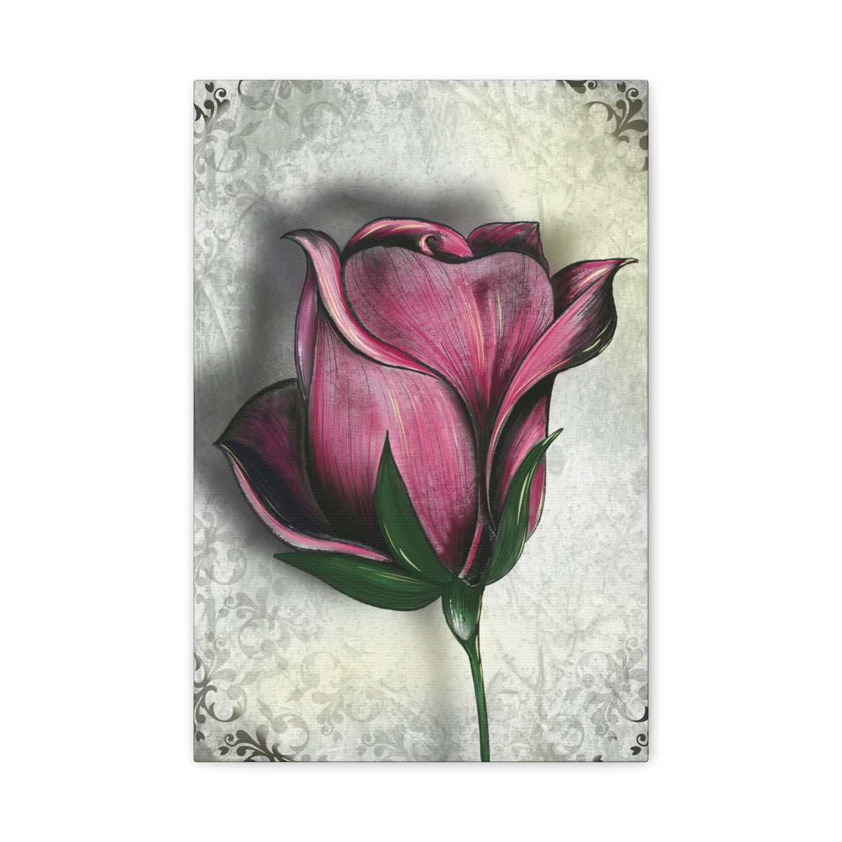 Matte Canvas, Stretched, 1.25" Purple Flowers