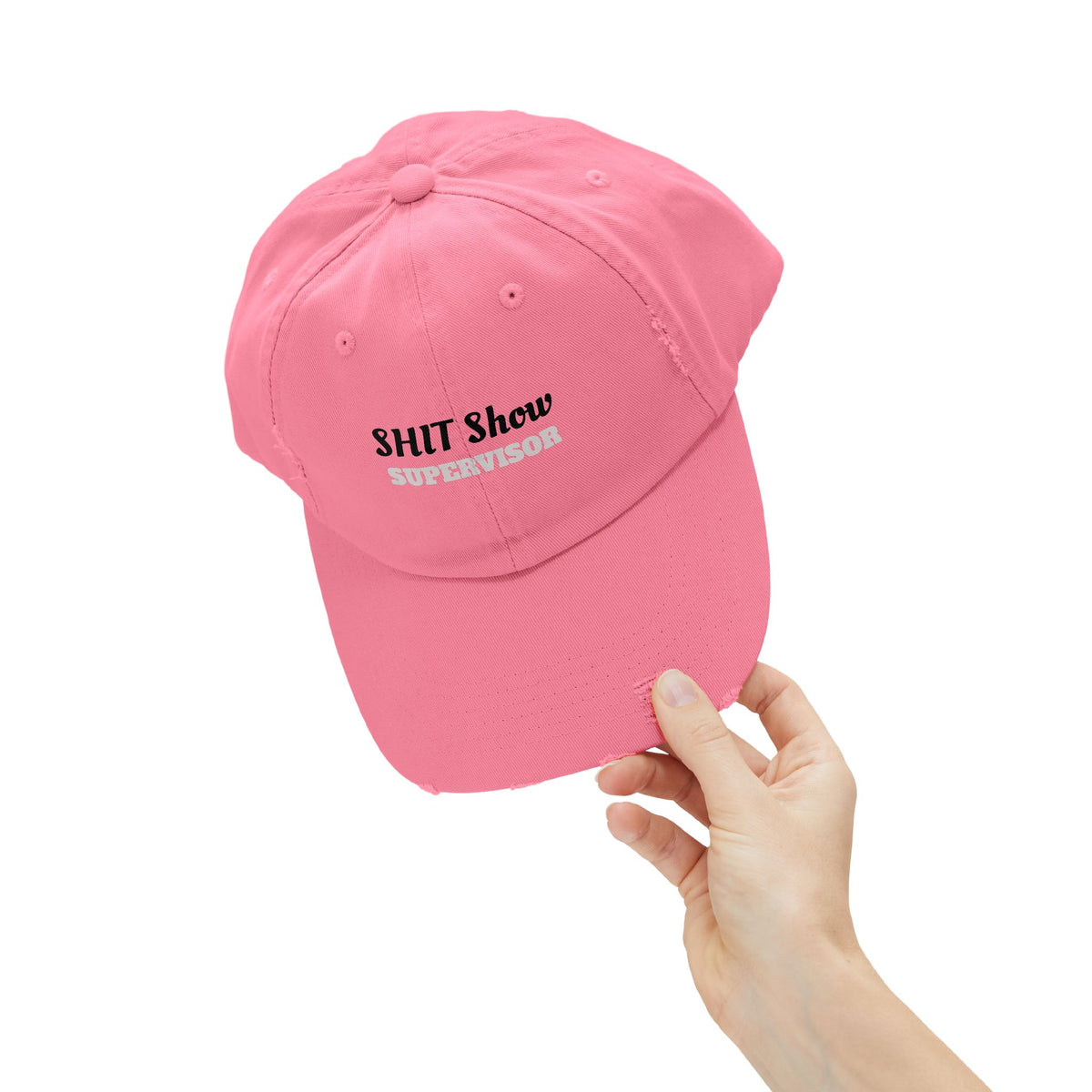 Unisex Distressed Cap, Fun Gift for Supervisors, Casual Hat, Distressed Dad Hat, Funny Cap for Events, Party Accessory, Everyday Wear