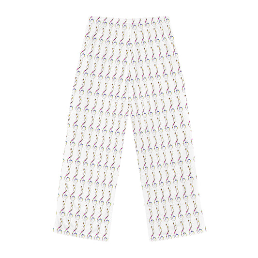 Colorful Musical Note Women's Pajama Pants, Relaxation Lounge Wear