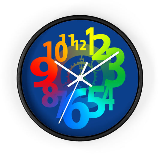 Colorful Modern Wall Clock for Vibrant Home Décor, Rainbow Clock, Bedroom, Office, Gift, Timepiece, Kids Room