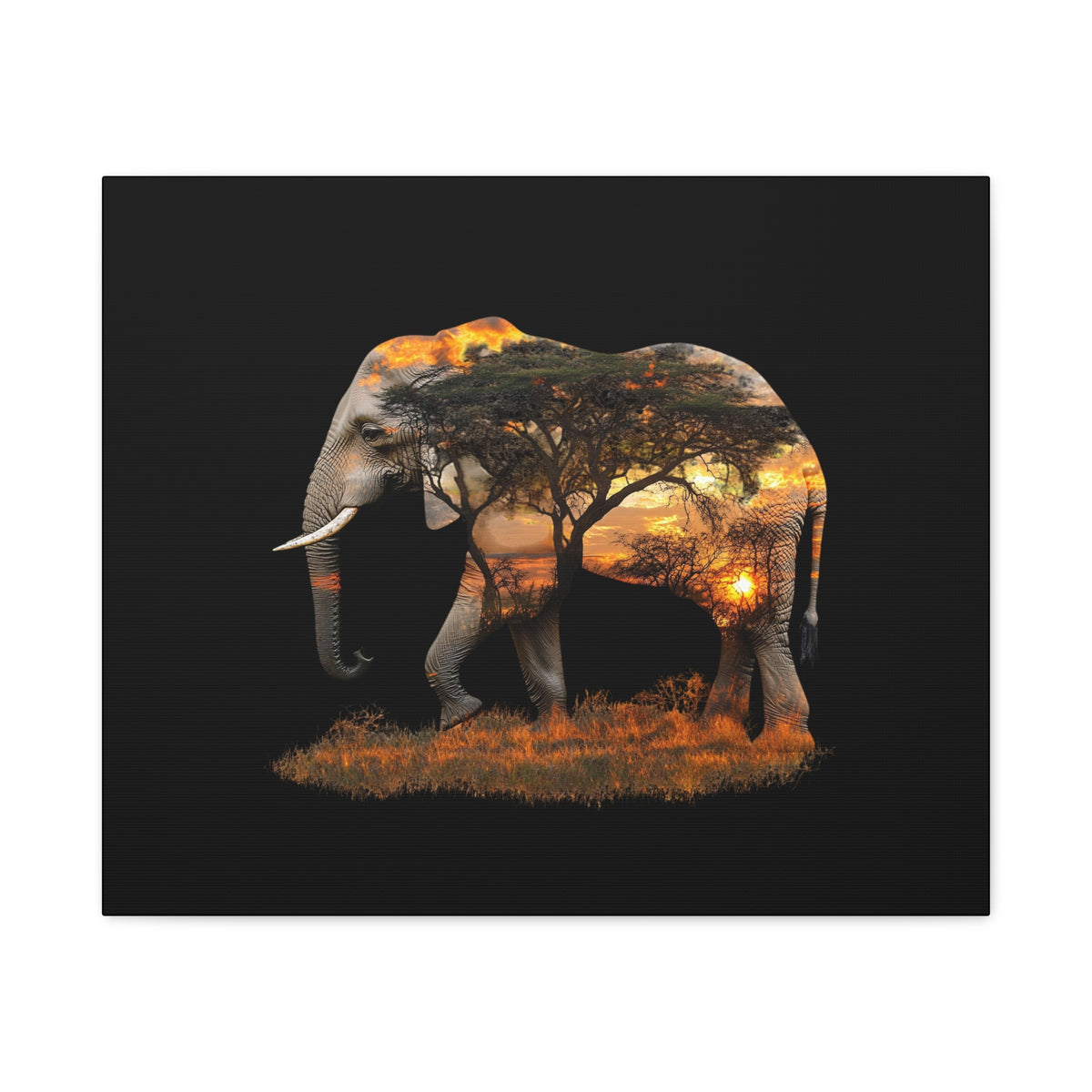 Elephant Tree Matte Canvas Art