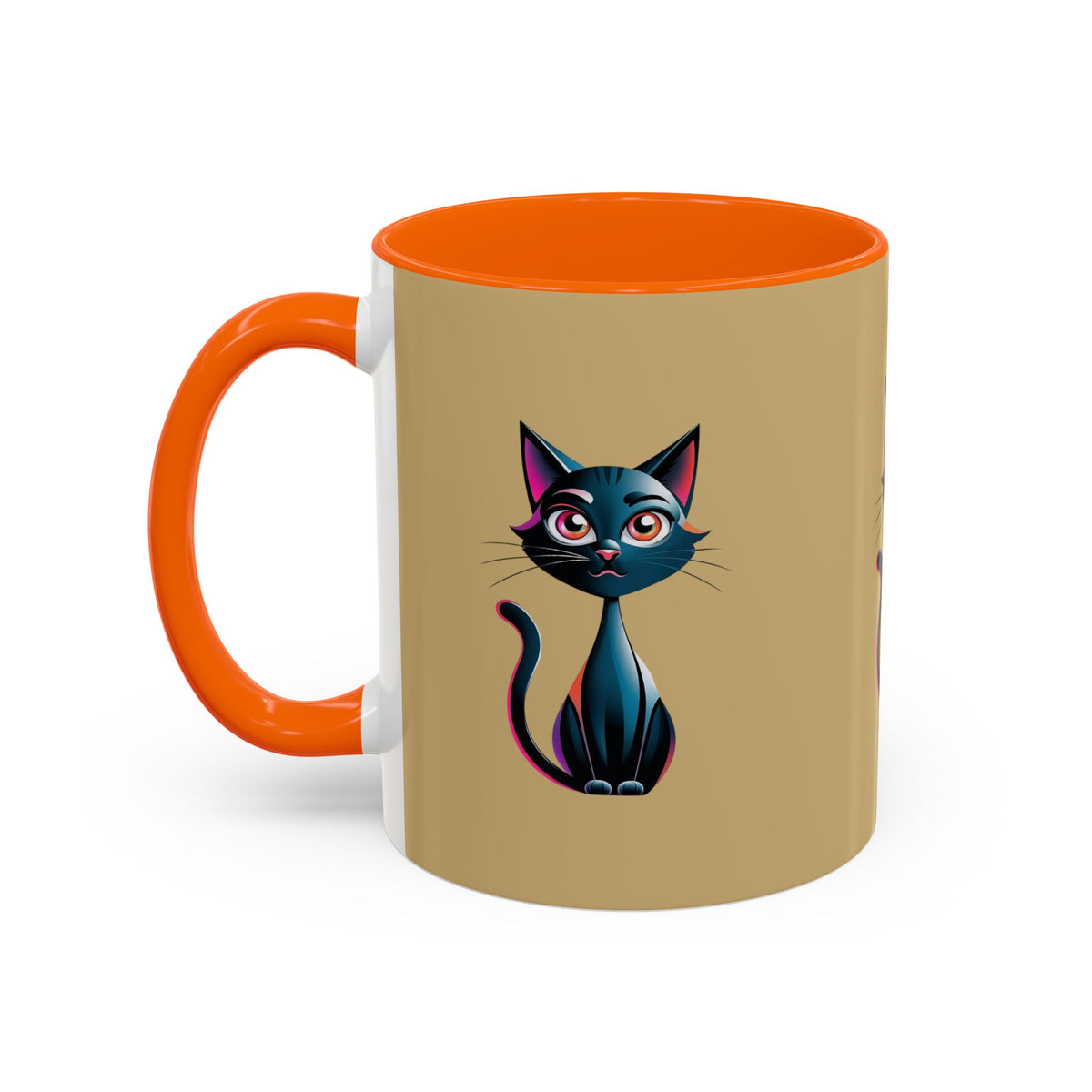 Cute Cat Accent Coffee Mug - Perfect for Cat Lovers, Gift for Birthdays, Home Decor, Animal Enthusiasts, Fun Kitchenware