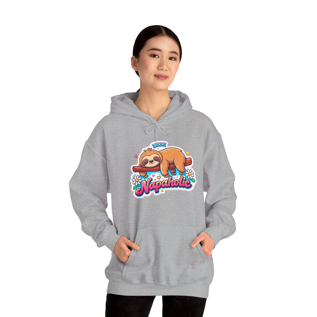 Napaholic Sloth Hoodie — Cute Sleepy Sloth Graphic Sweatshirt