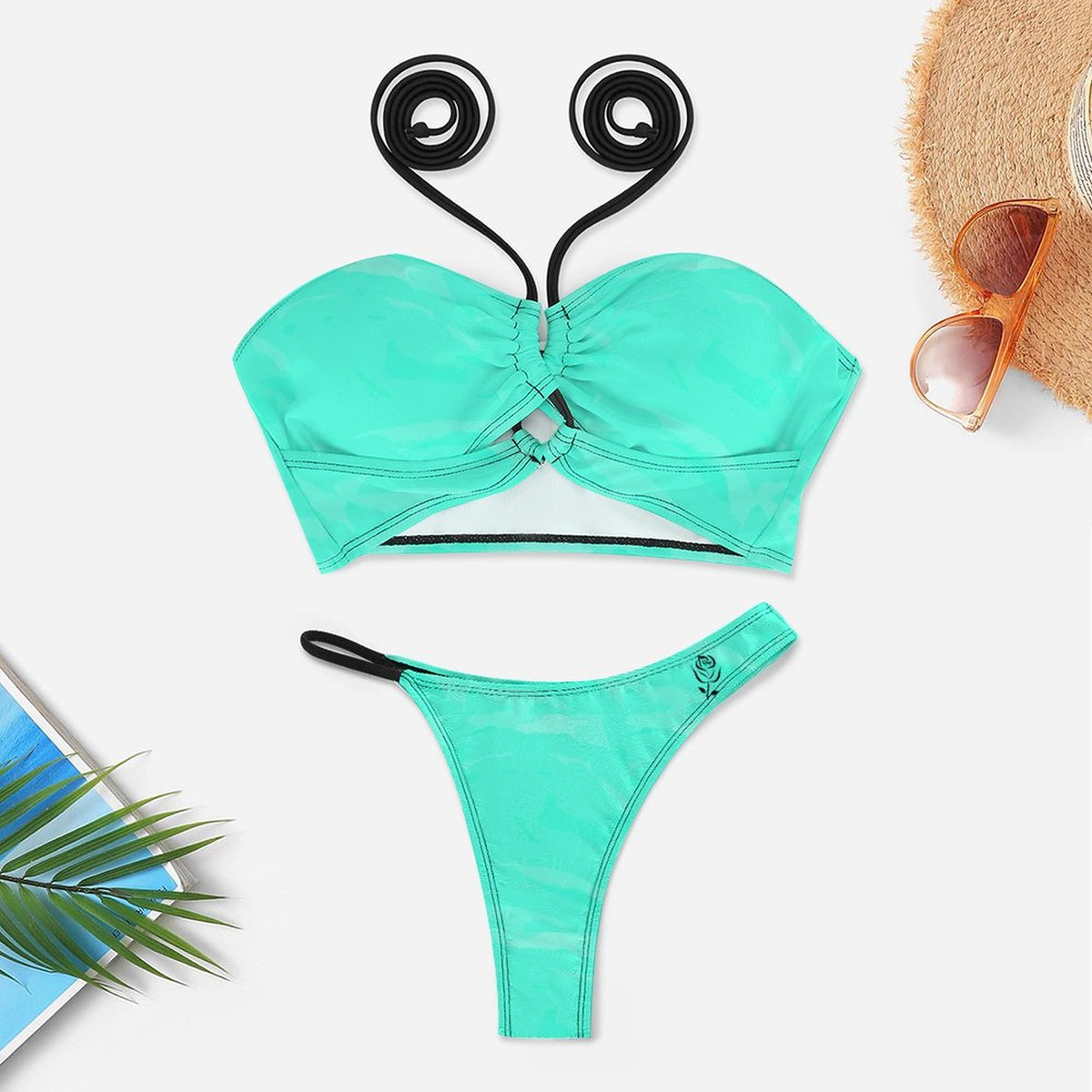 Teal Custom Design Bikini Swimsuit