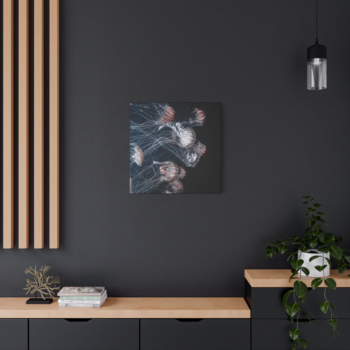 Jellyfish Swarm Matte Stretched Canvas
