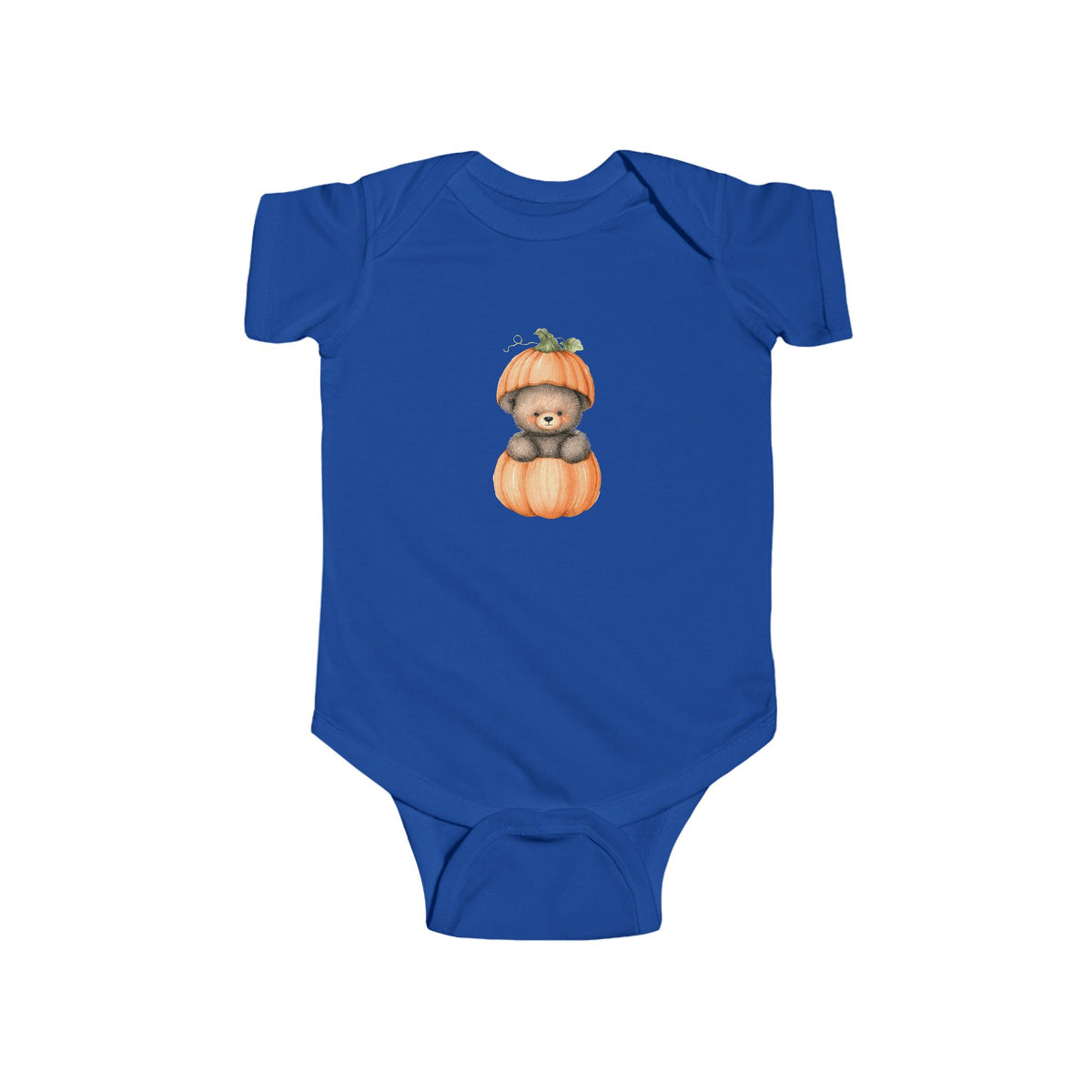 Pumpkin Bear Infant Bodysuit | Cute Baby Shower Gift, Fall Apparel, Halloween Outfit, Newborn Clothing, Cozy Baby Wear