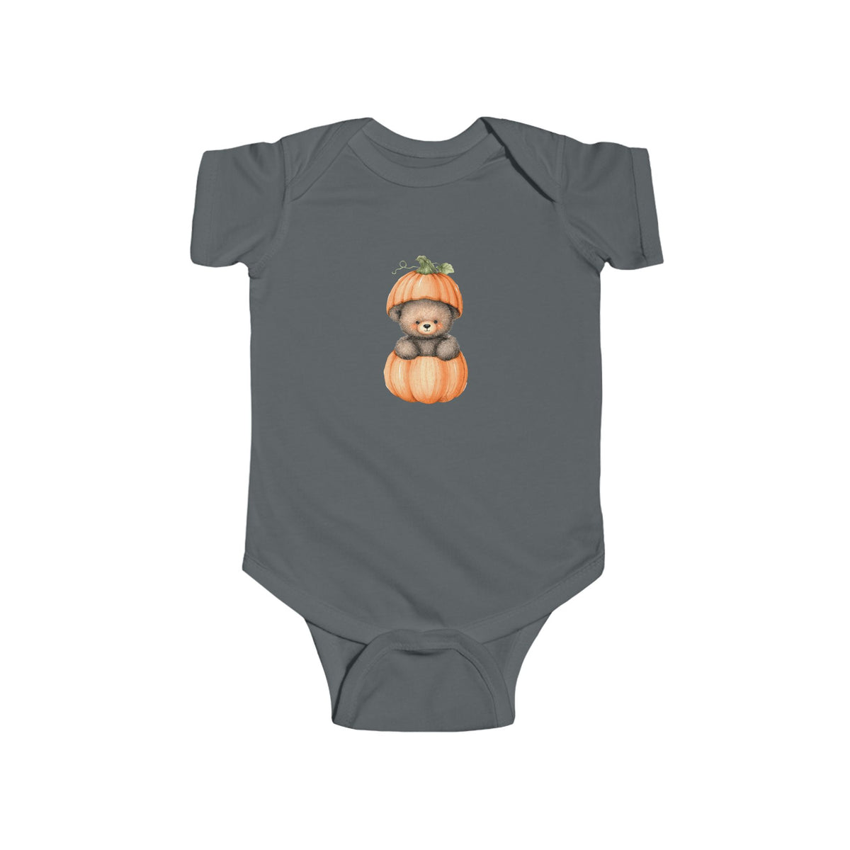Pumpkin Bear Infant Bodysuit | Cute Baby Shower Gift, Fall Apparel, Halloween Outfit, Newborn Clothing, Cozy Baby Wear