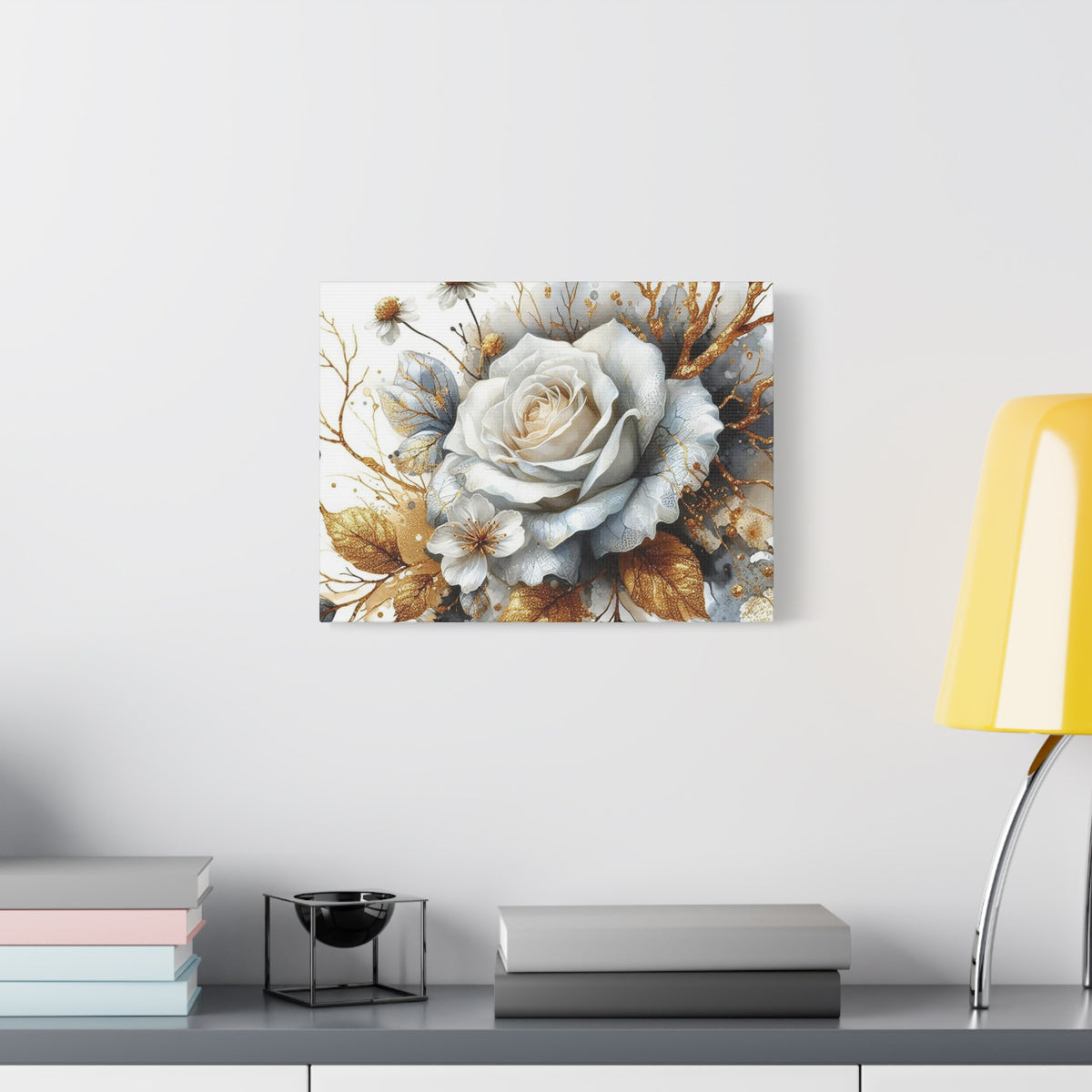 Matte Canvas, Stretched, 1.25" - Gold and Black
