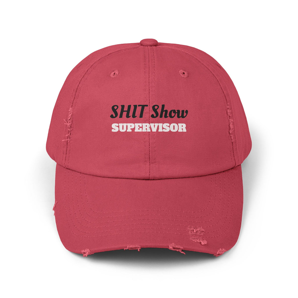 Unisex Distressed Cap, Fun Gift for Supervisors, Casual Hat, Distressed Dad Hat, Funny Cap for Events, Party Accessory, Everyday Wear