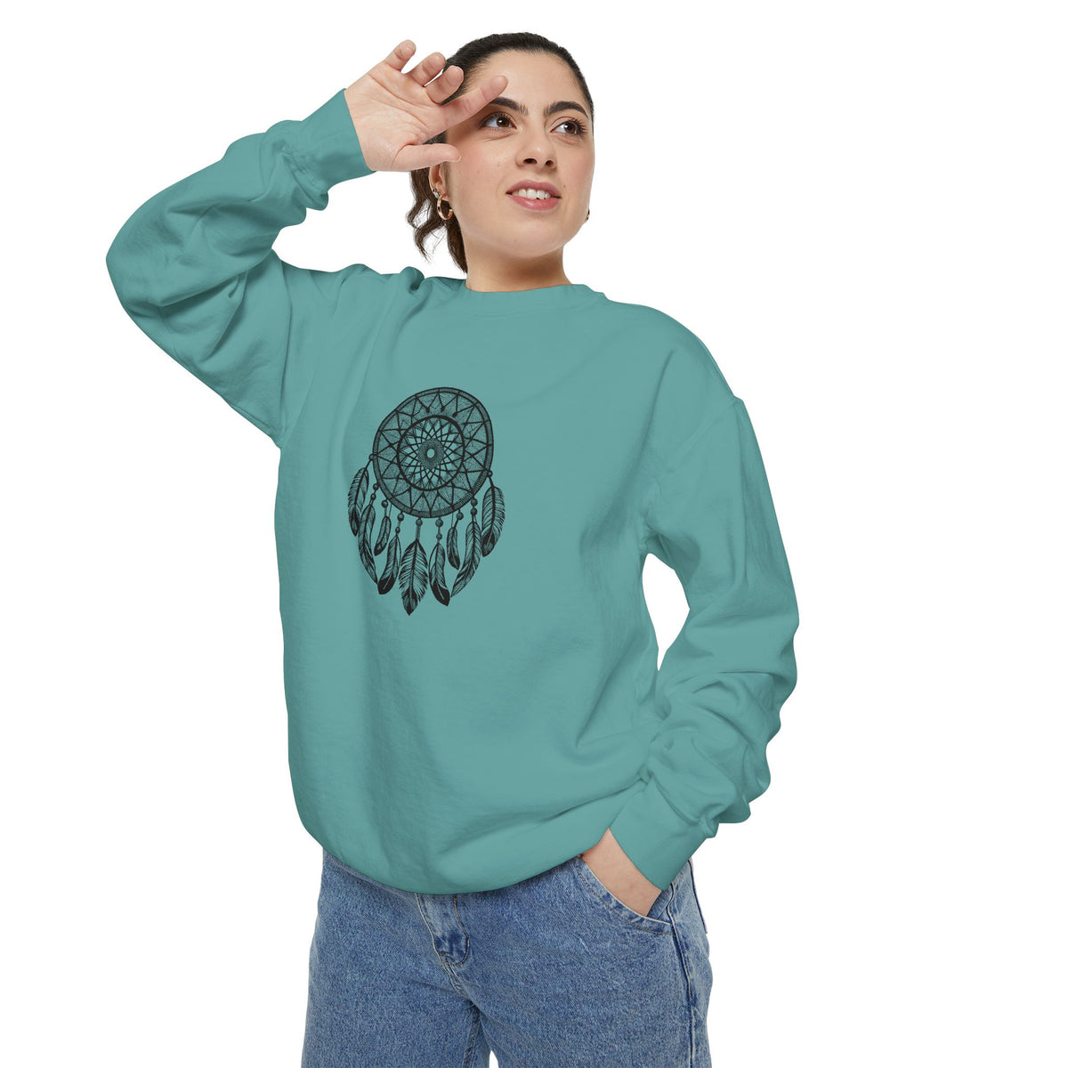 Dreamcatcher Sweatshirt for Cozy Vibes, Perfect Gift for Boho Lovers, Casual Outfits, Fall Style, Relaxing Days