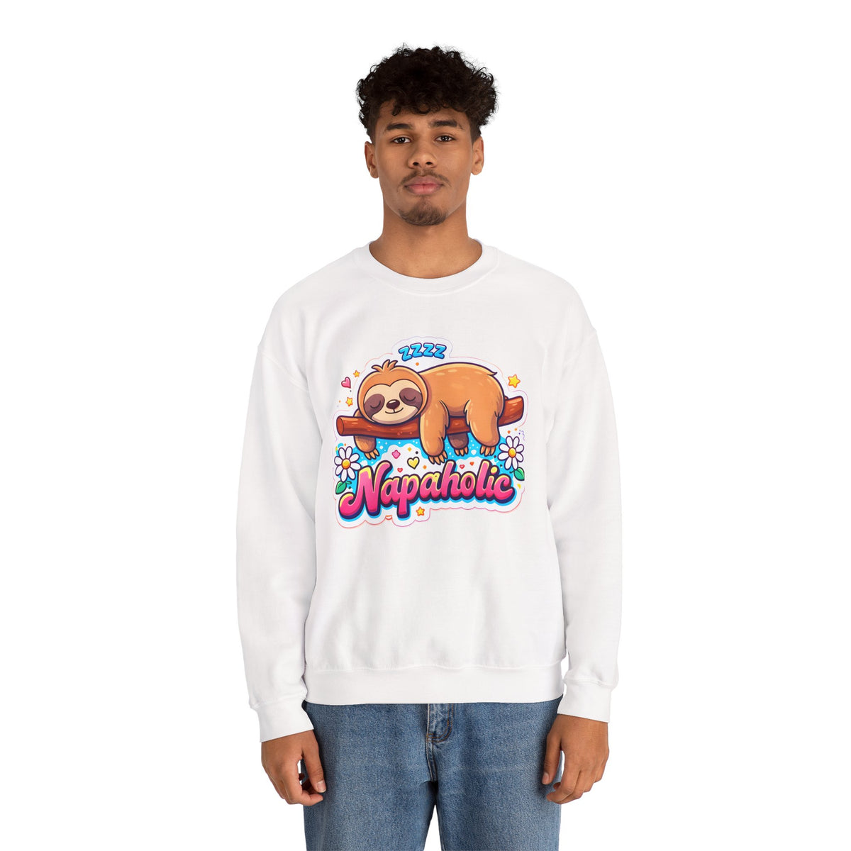 Napaholic Sweatshirt — Cute Sloth Nap Lover Crewneck