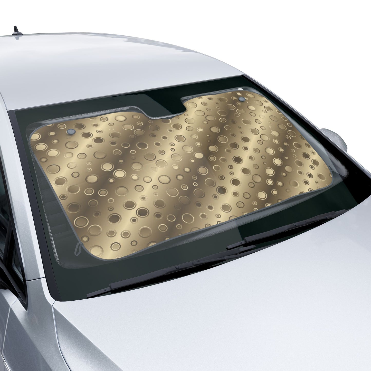 Gold Bubble Car Sunshade – Reflective Front Windshield Shade