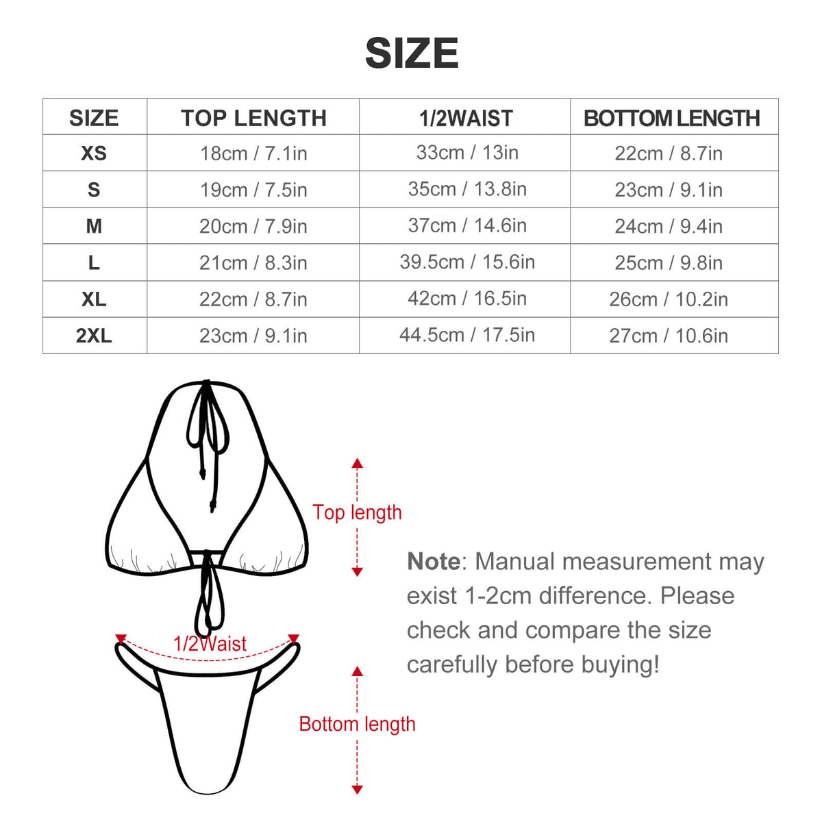 2-Piece Thong Triangle Bikini Set
