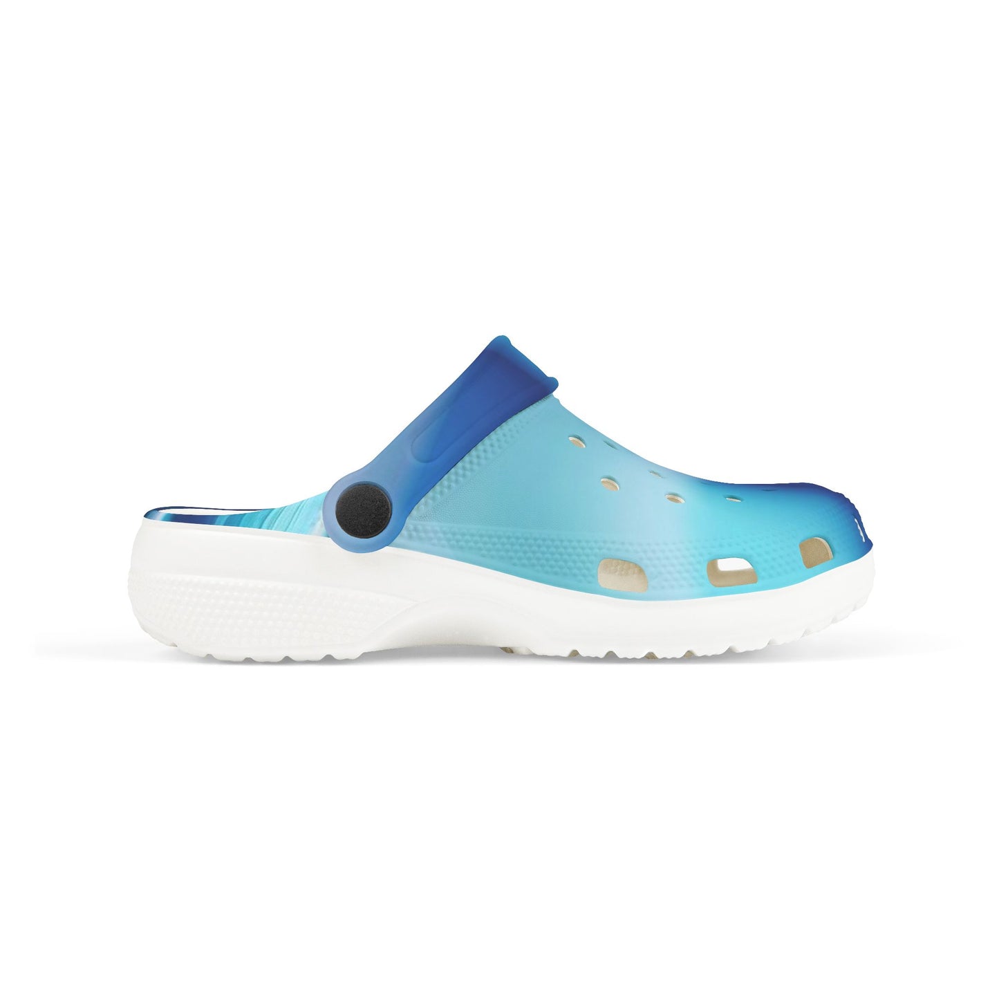 Kids Blue Ombre EVA Foam Clogs – Lightweight Water & Pool Shoes