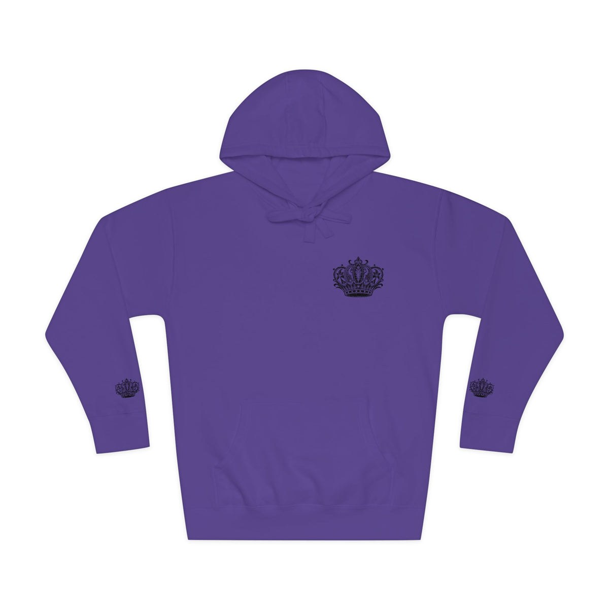 Crown Floral Unisex Fleece Hoodie | Cozy Streetwear, Perfect Gift for Him & Her, Autumn Fashion, Casual Wear, Trendy Outfit