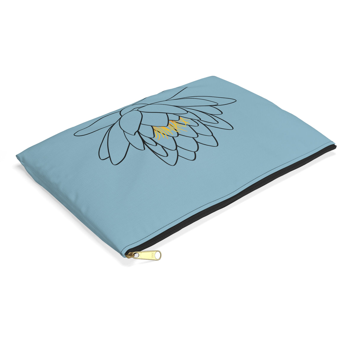 Lotus Pattern Accessory Pouch - Zen Gift for Her, Makeup Bag