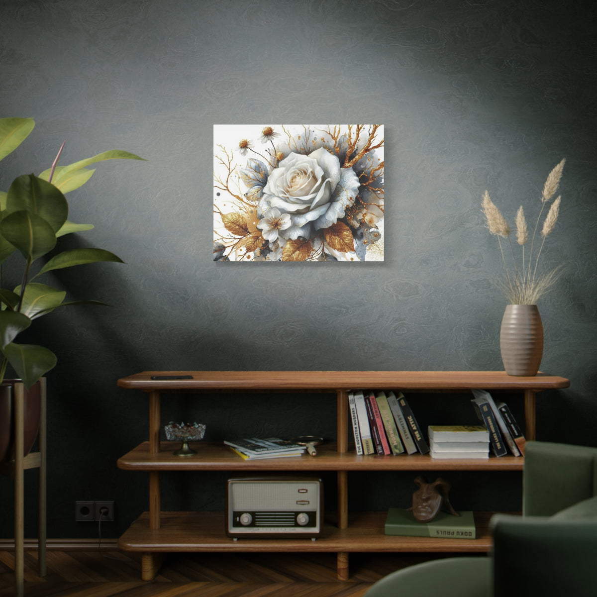 Matte Canvas, Stretched, 1.25" - Gold and Black