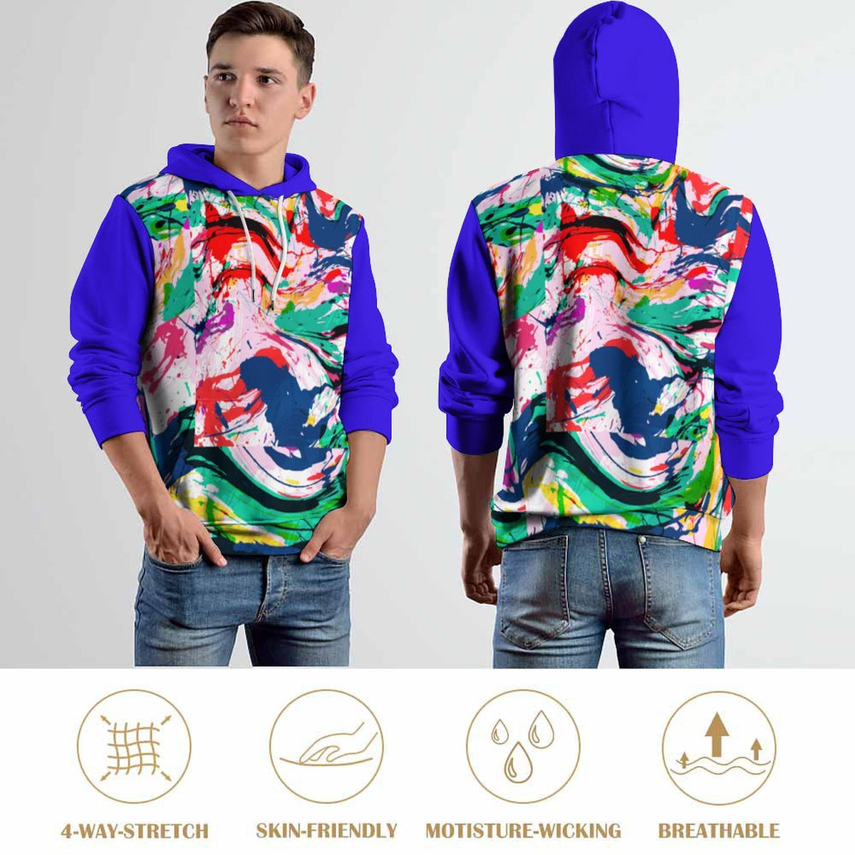 Custom Design Cool Hoodie with Double-layer Cap