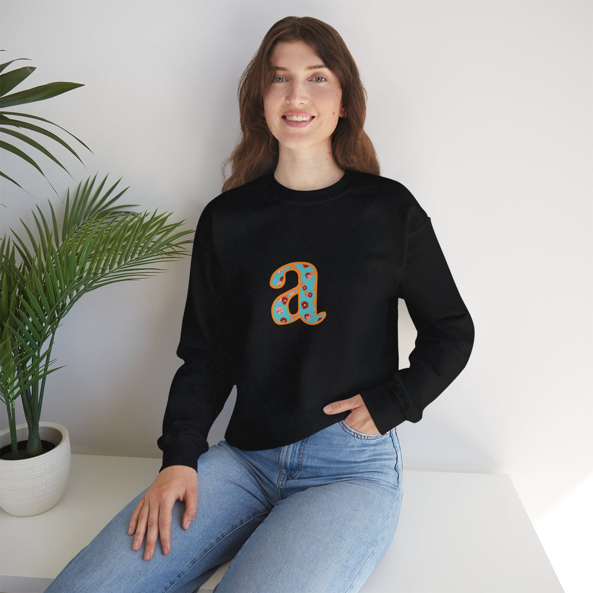 Personalized Initial Sweatshirt, Cozy Unisex Crewneck, Custom Gift for Her, Monogrammed Apparel, Perfect for Birthdays and Holidays