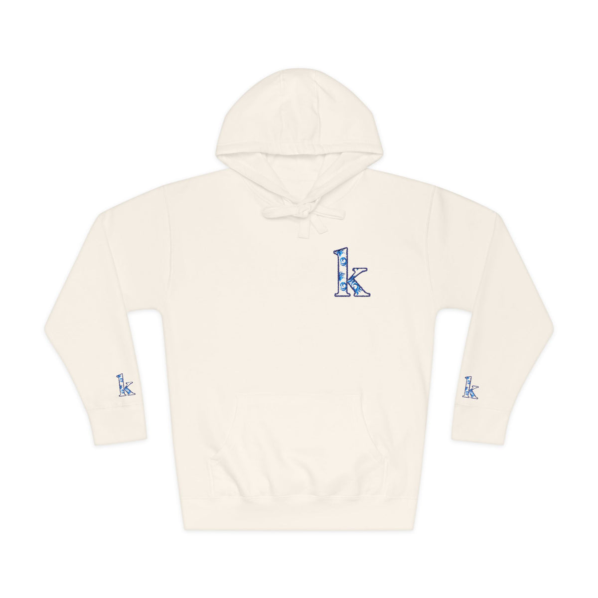 Cozy Floral Monogram Fleece Hoodie for Unisex - Perfect Gift for Birthdays, Valentine’s Day, Casual Wear, Adventure