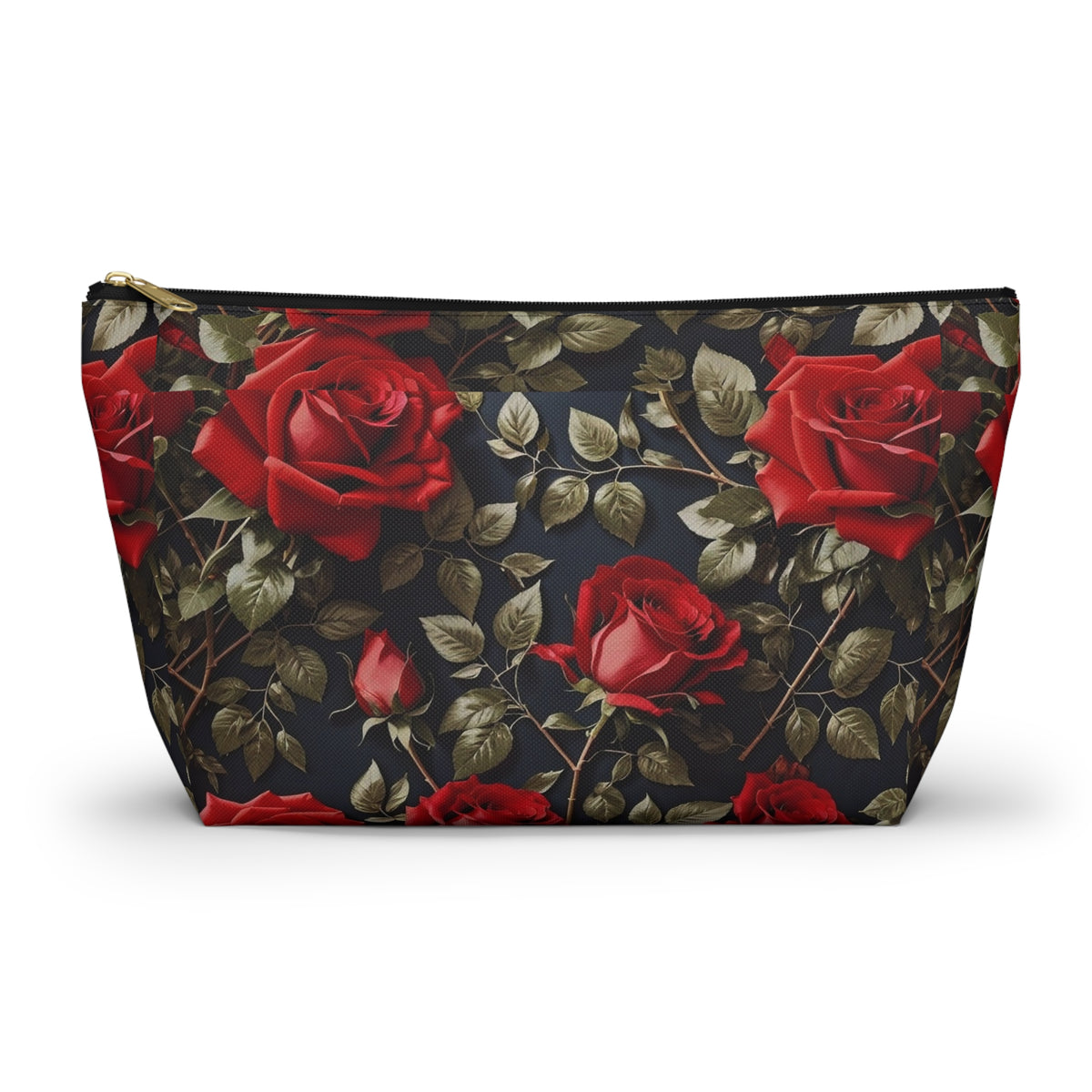 Elegant Floral Accessory Pouch | Makeup Bag, Travel Organizer, Gift for Her, Rose Design, Toiletry Case, Cosmetic Pouch