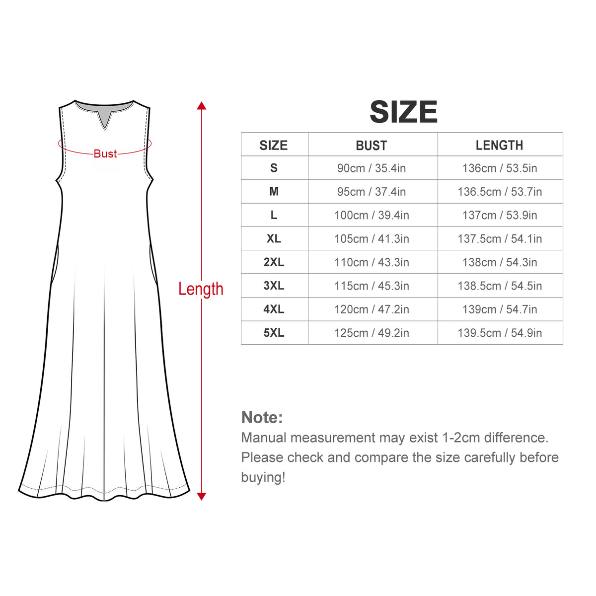 Sleeveless Ankle-length Dress
