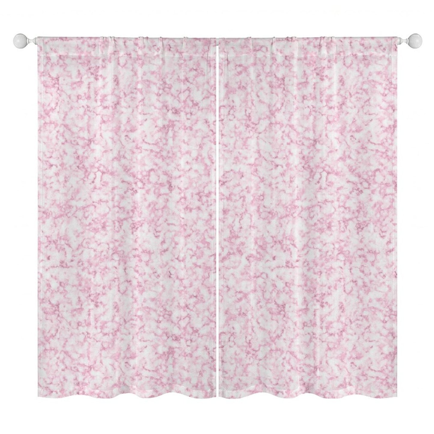 Sheer Curtain Pink and White