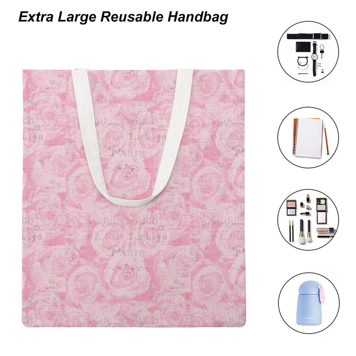 Martin Canvas Tote Handbag with Dual-sided Printing
