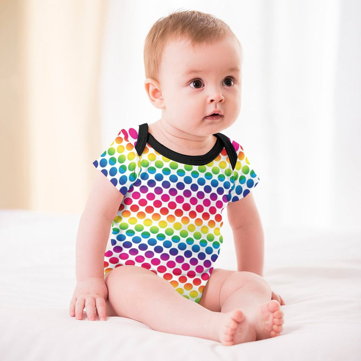 Faux Cotton Short Sleeve Baby Romper