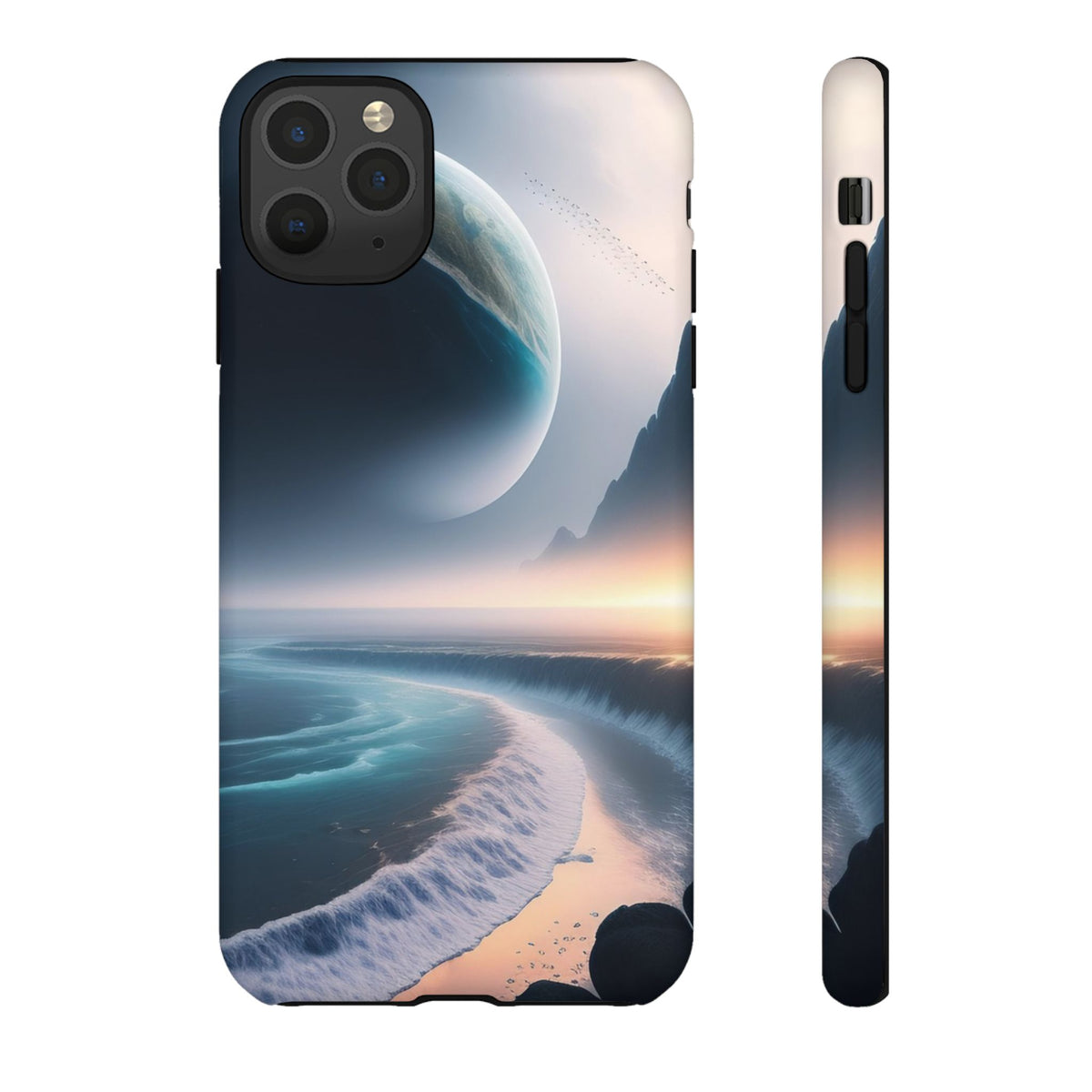 Galaxy Ocean Phone Case — Surreal Planet Beach Tough Case