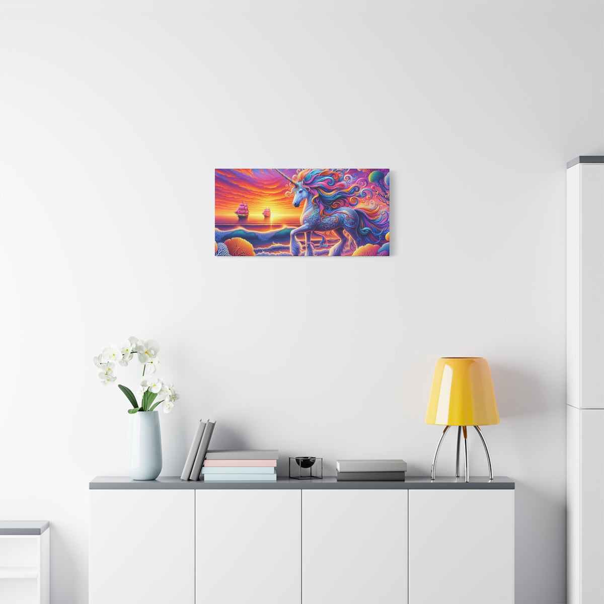 Matte Canvas, Stretched, 1.25" Unicorn