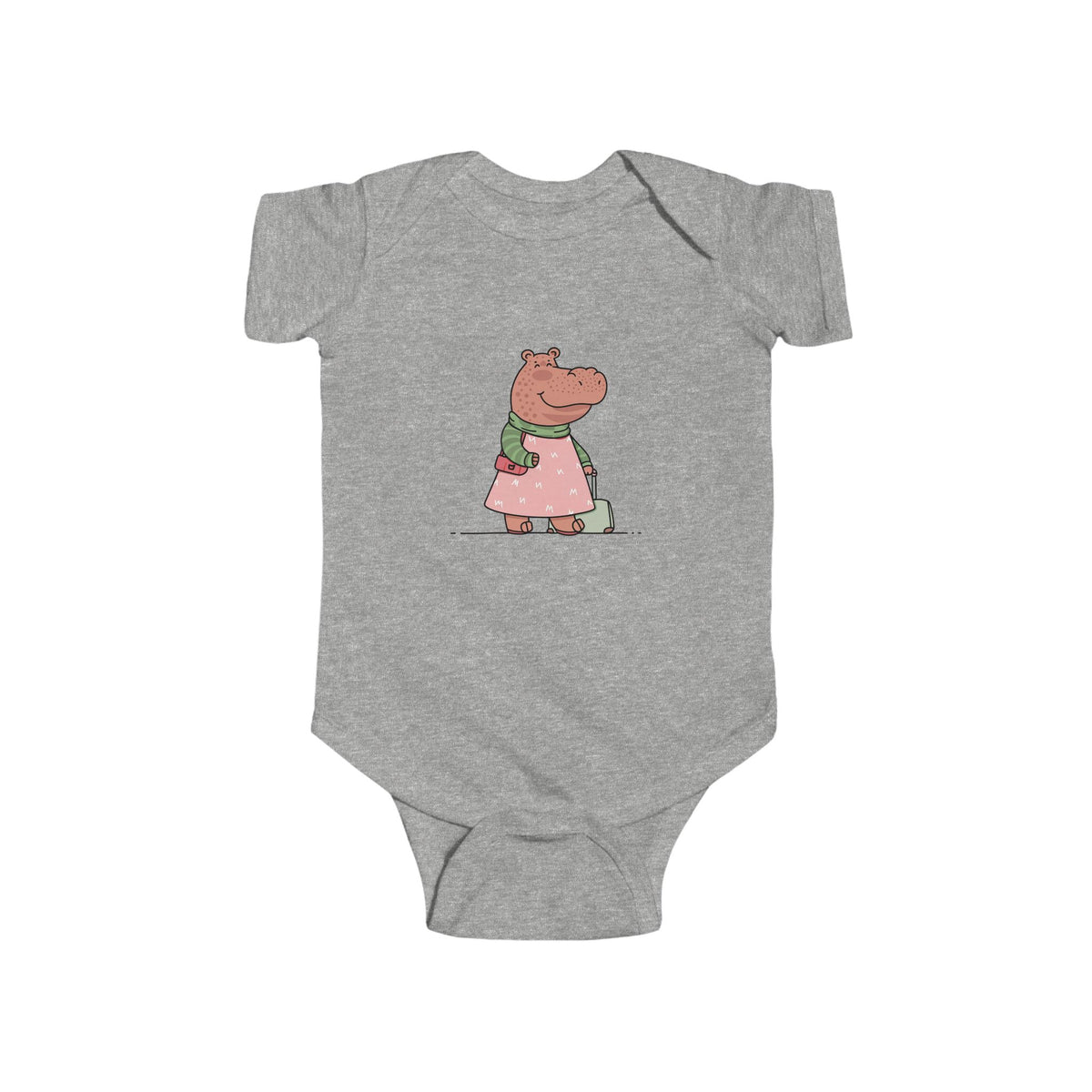 Cute Hippo Infant Bodysuit, Baby Tees, Newborn Outfit, Funny Baby Clothes, Gift for New Parents, Baby Shower Present