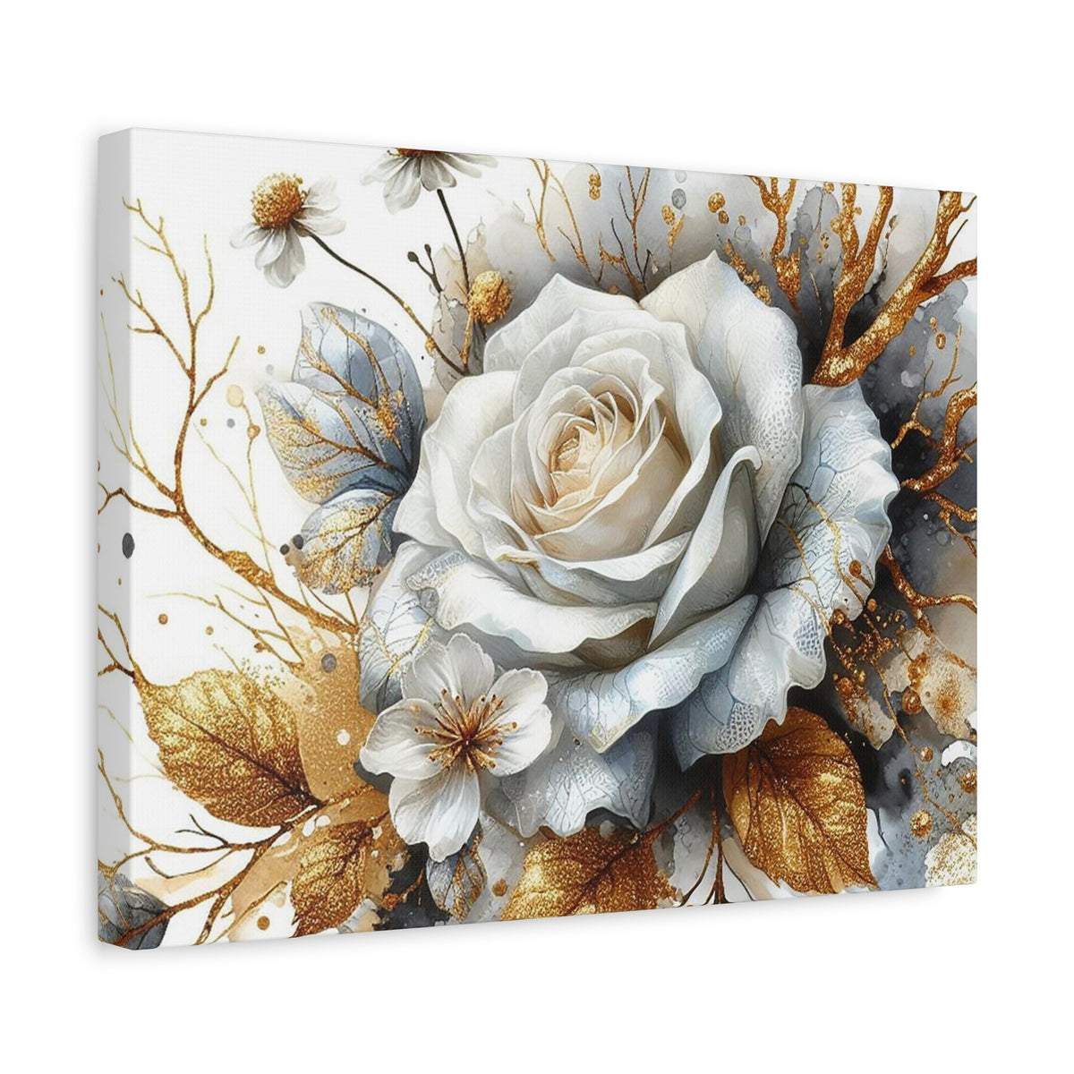 Matte Canvas, Stretched, 1.25" - Gold and Black