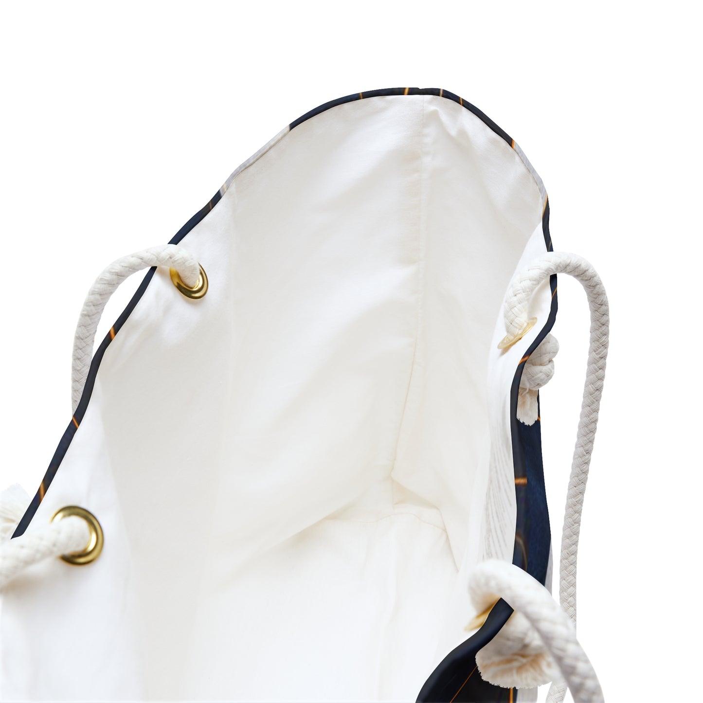 Abstract Navy & Gold Swirl Weekender Bag — Stylish Travel Tote