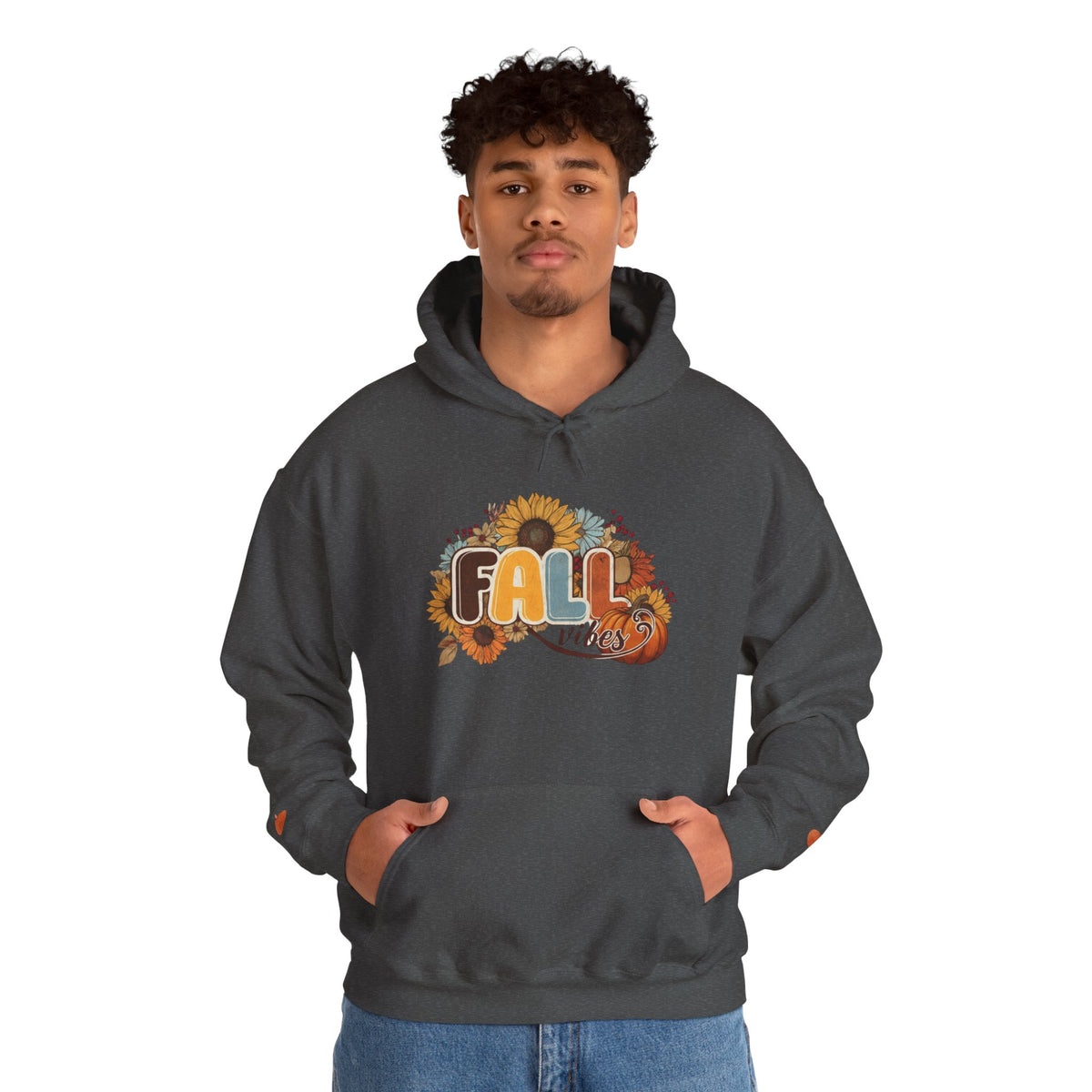 Cozy Fall Vibes Hoodie, Unisex Sweatshirt for Autumn, Pumpkin Design, Perfect for Thanksgiving, Gift for Friends, Seasonal Wear