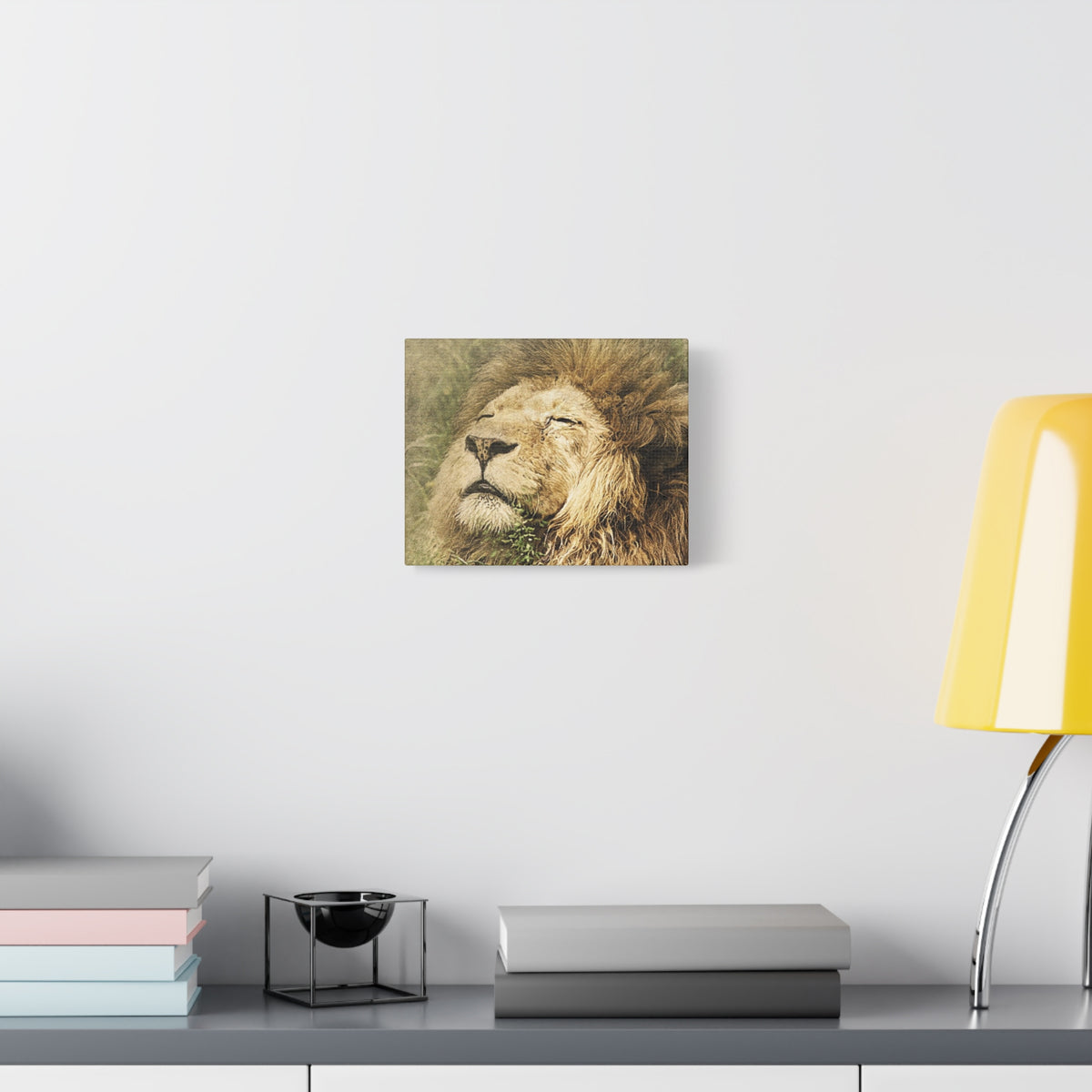 Lion Portrait Matte Canvas Print — Stretched 1.25" Wall Art