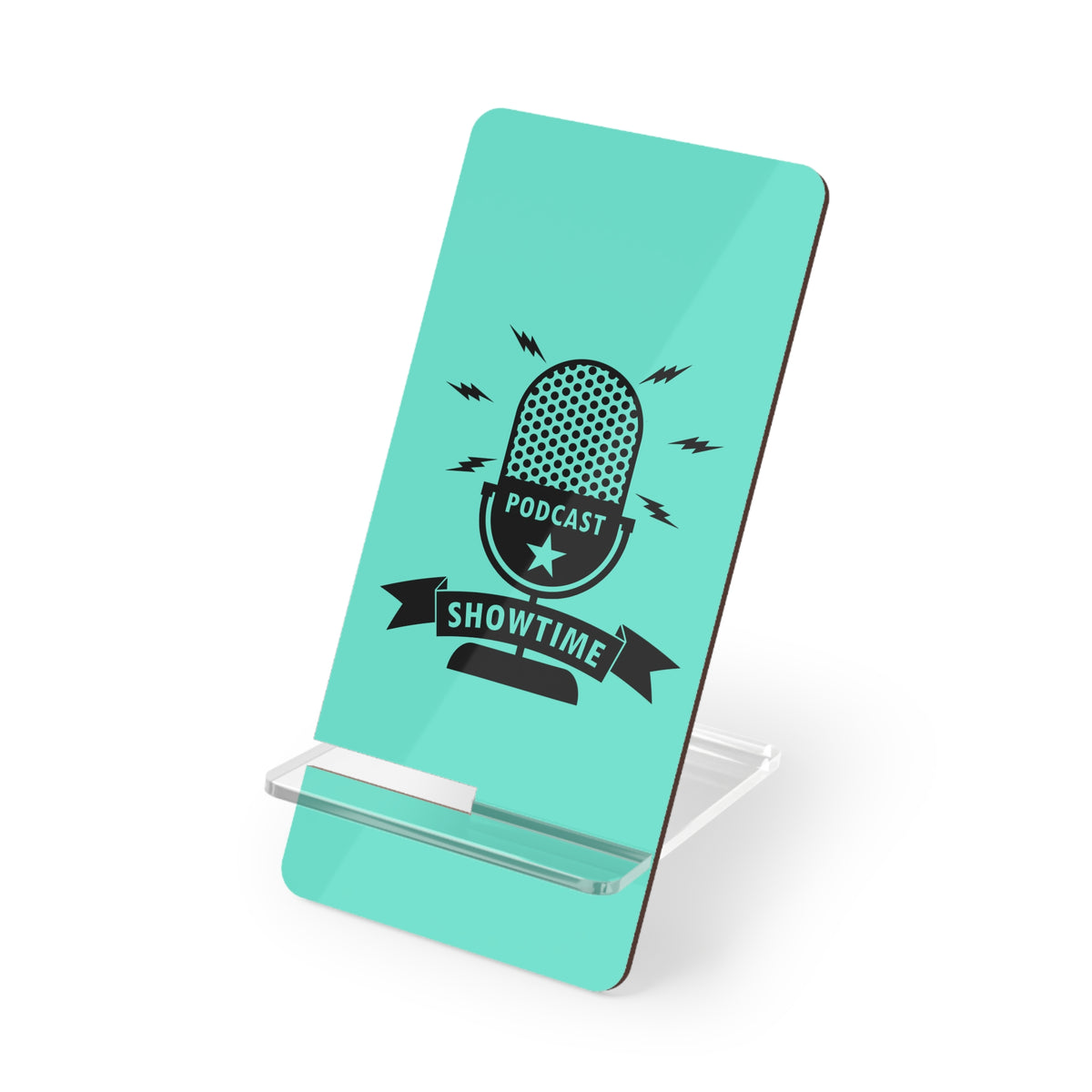 Podcast Mobile Phone Stand, Show Time Phone Holder, Desk Accessory, Gamer Gift, Home Office Decor, Streamer Stand