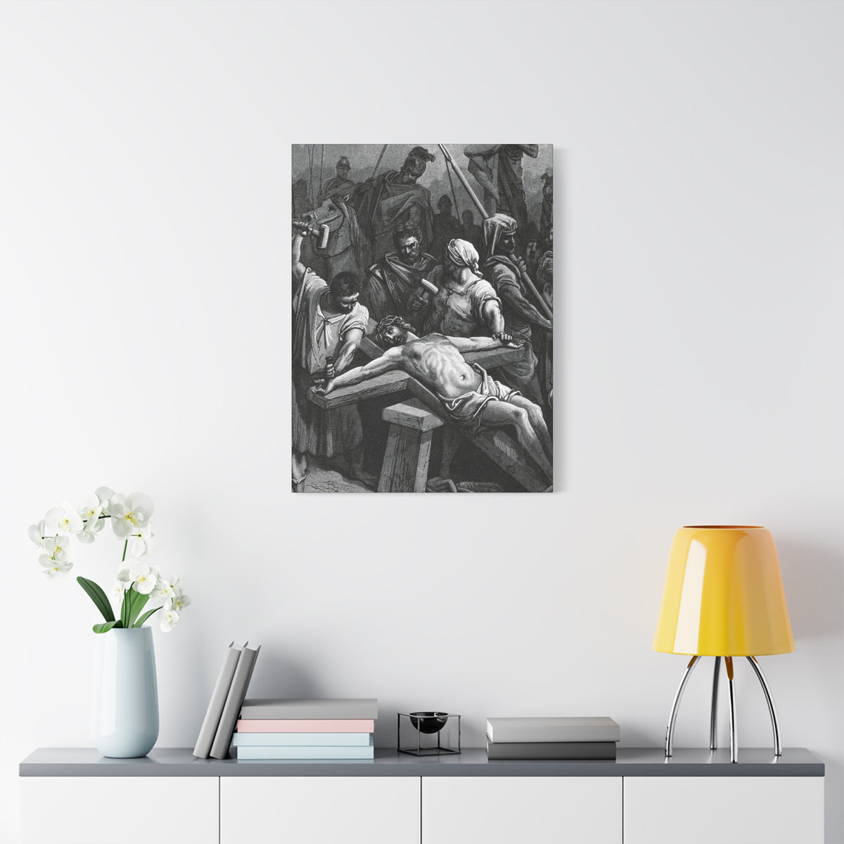 Crucifixion Art Matte Canvas Print – Stretched Religious Wall Decor