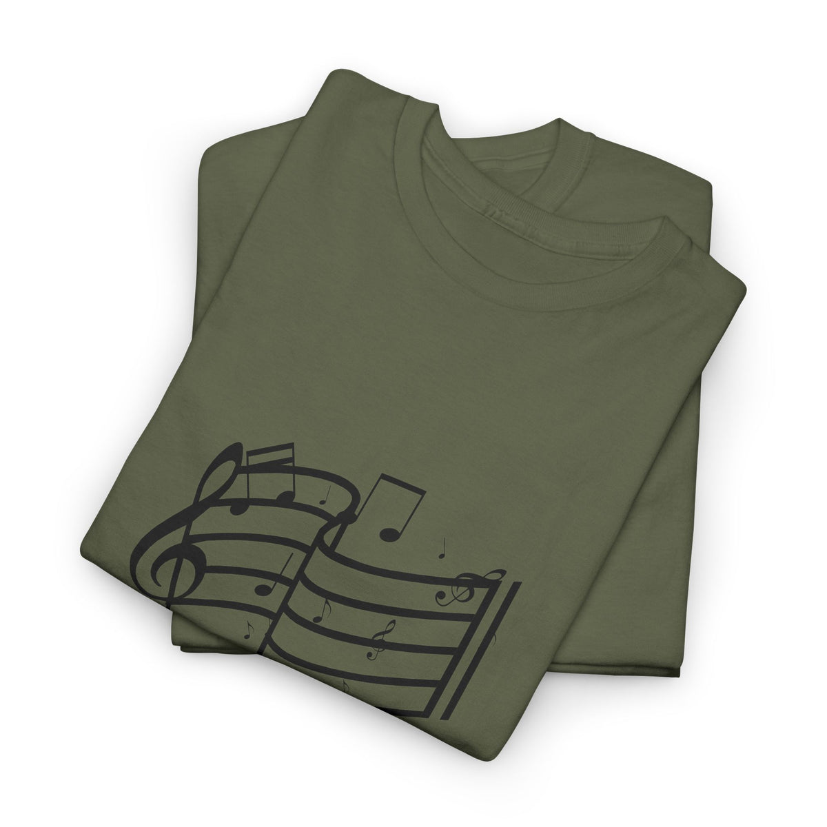 Music Notes T‑Shirt — Minimalist Sheet Music Tee for Musicians & Music Lovers
