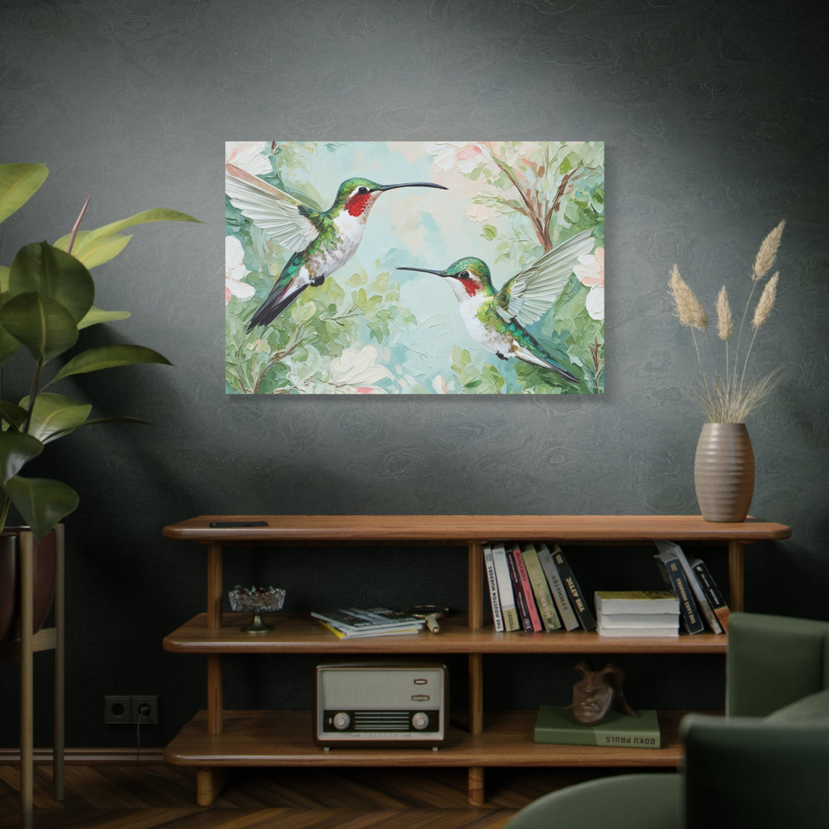 Hummingbird Canvas Wall Art — Stretched Matte Nature Print