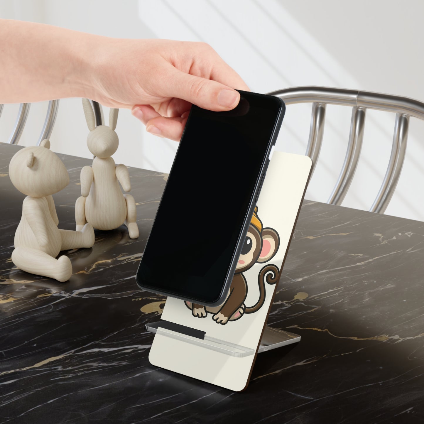 Cute Monkey Phone Stand – Portable Mobile Display Stand for Smartphones