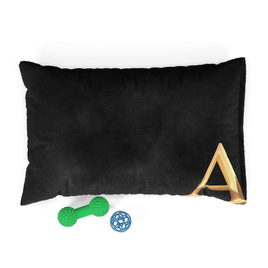 Personalized Pet Bed with Initial - Letter A Custom Dog Bed, Cozy Cat Bed, Unique Pet Gift, Monogrammed Pet Pillow