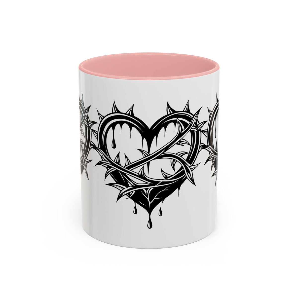 Gothic Heart Mug, Unique Art Coffee Cup for Gifting, Gothic Home Decor, Perfect for Friends, Gothic Style Drinkware