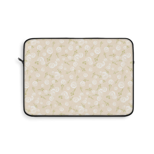 Chic Floral Laptop Sleeve - Stylish Computer Case, MacBook Protector, Unique Gift for Students, Elegant Tech Accessory